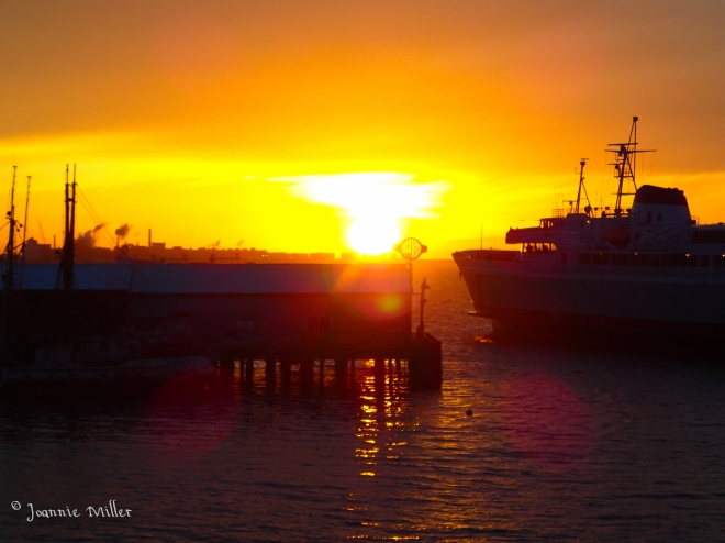 Setting Sun over Port Angeles